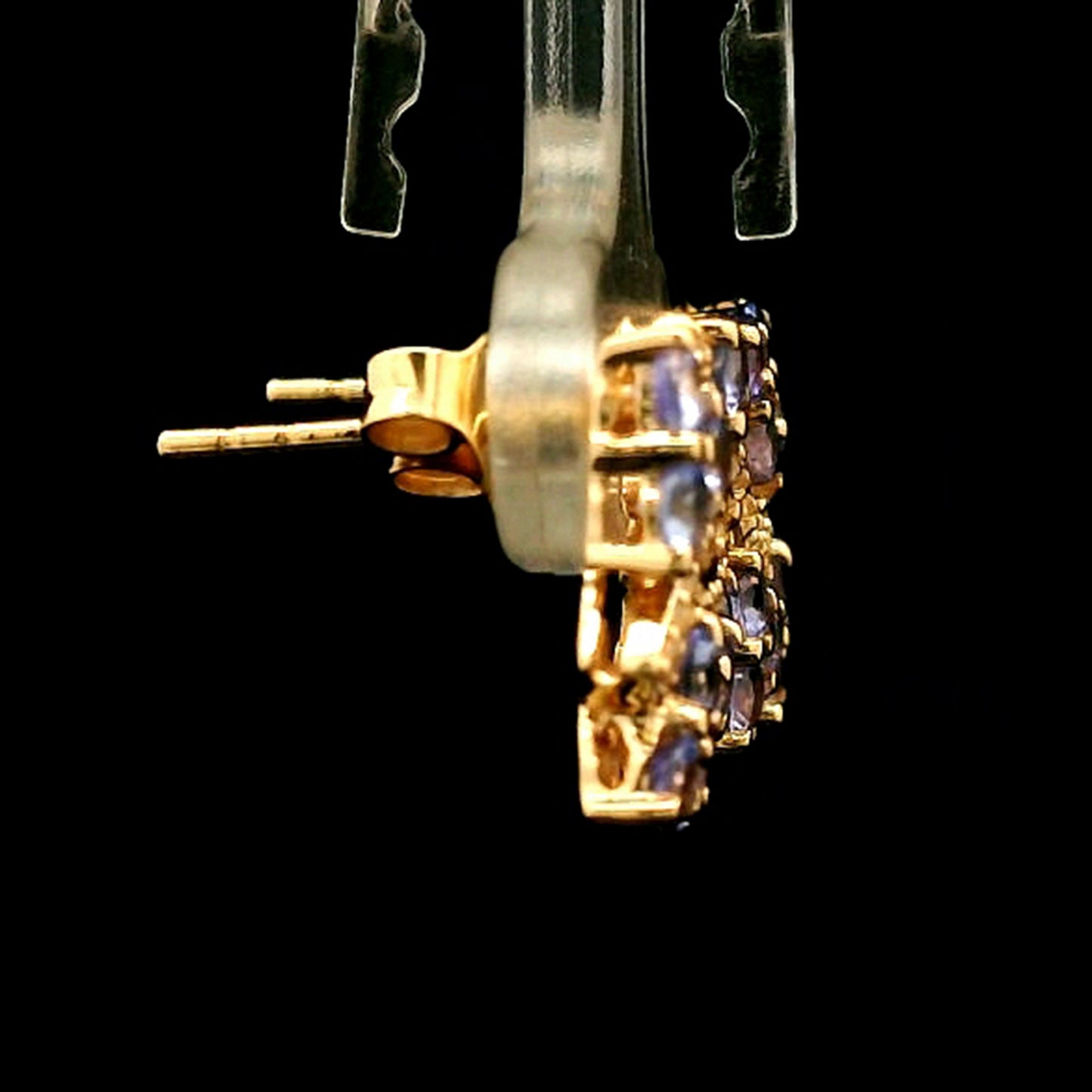1.70 Ct Round Tanzanite 14K Gold Earrings