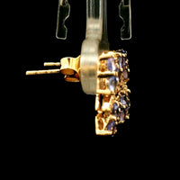 1.70 Ct Round Tanzanite 14K Gold Earrings
