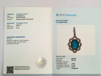 2.46 Ct Oval Mixed Cut Natural Emerald 14K Gold Pendant