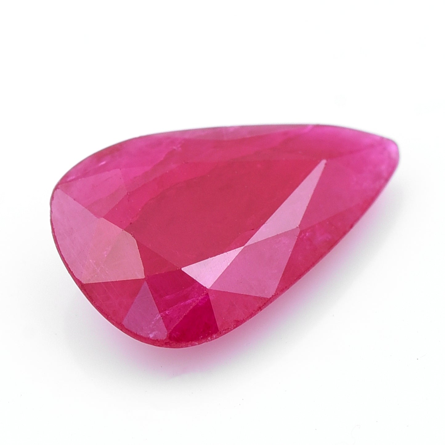 2.49 Natural Corundum Ruby Pear Mixed Cut Gemstone