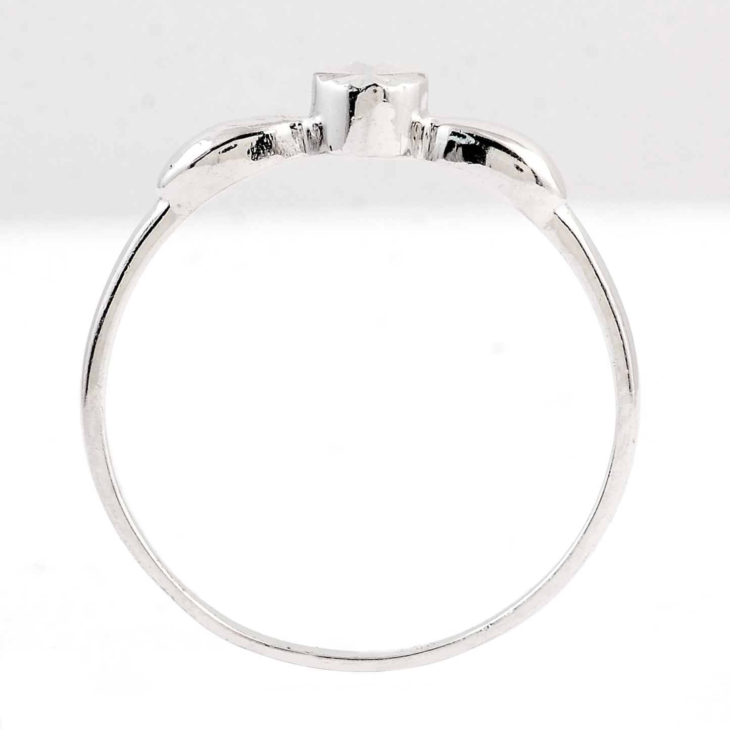 0.00 Ct Plain 925 Sterling Silver Ring