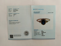 1.46 Ct Oval Mixed Cut Natural Sapphire 14K Gold Ring