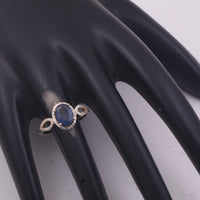 1.97 Ct Oval Mixed Cut Natural Sapphire 14K Gold Ring