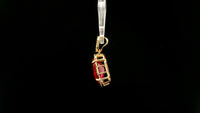4.58 Ct Oval Lab Grown Ruby 14K Gold Pendant