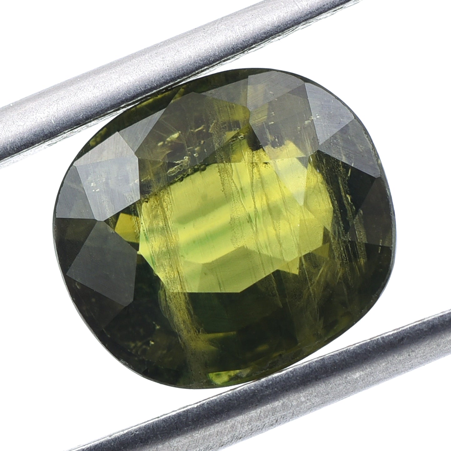 5.93 Natural Corundum Green Sapphire Rectangular Cushion Mixed Cut Gemstone