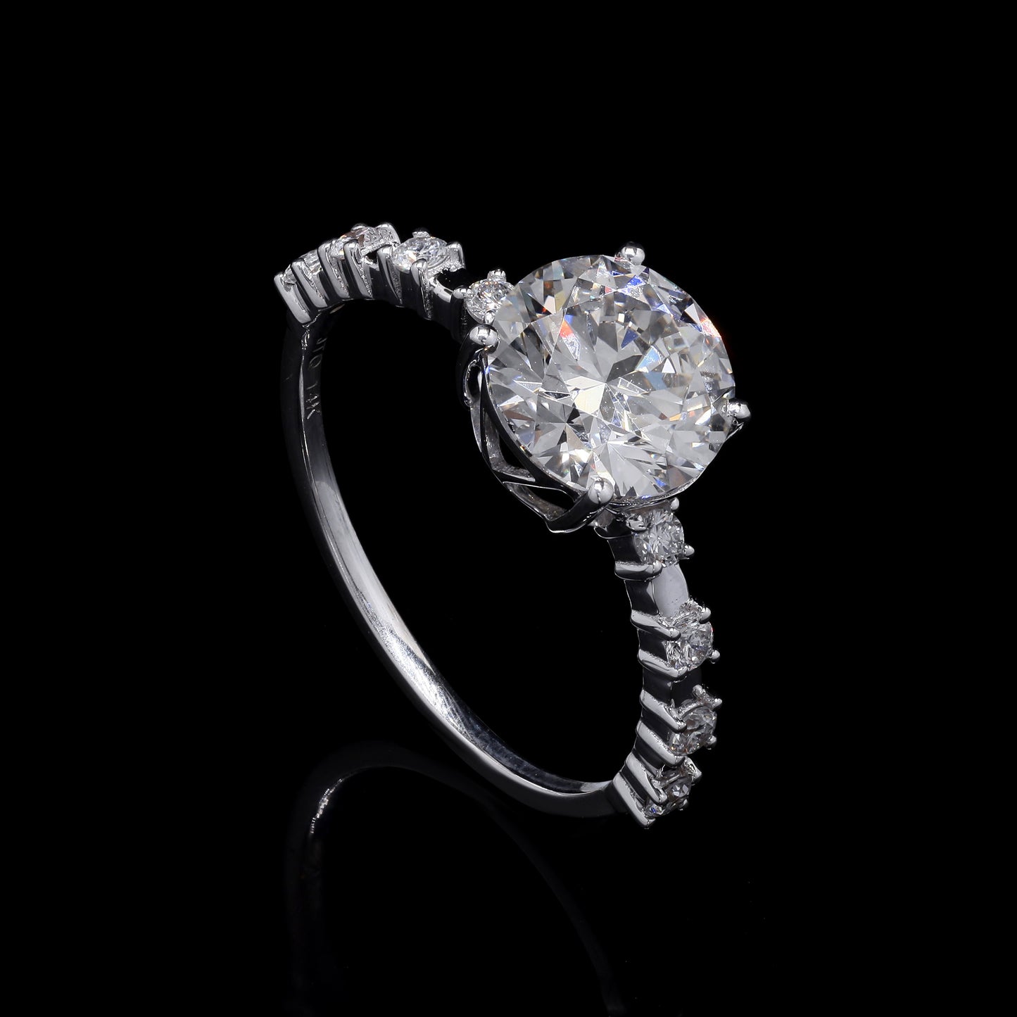 2.22 Carats Lab Grown Diamond 14K Gold Ring