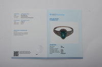 1.15 Ct Pear Mixed Cut Natural Emerald 14K Gold Ring