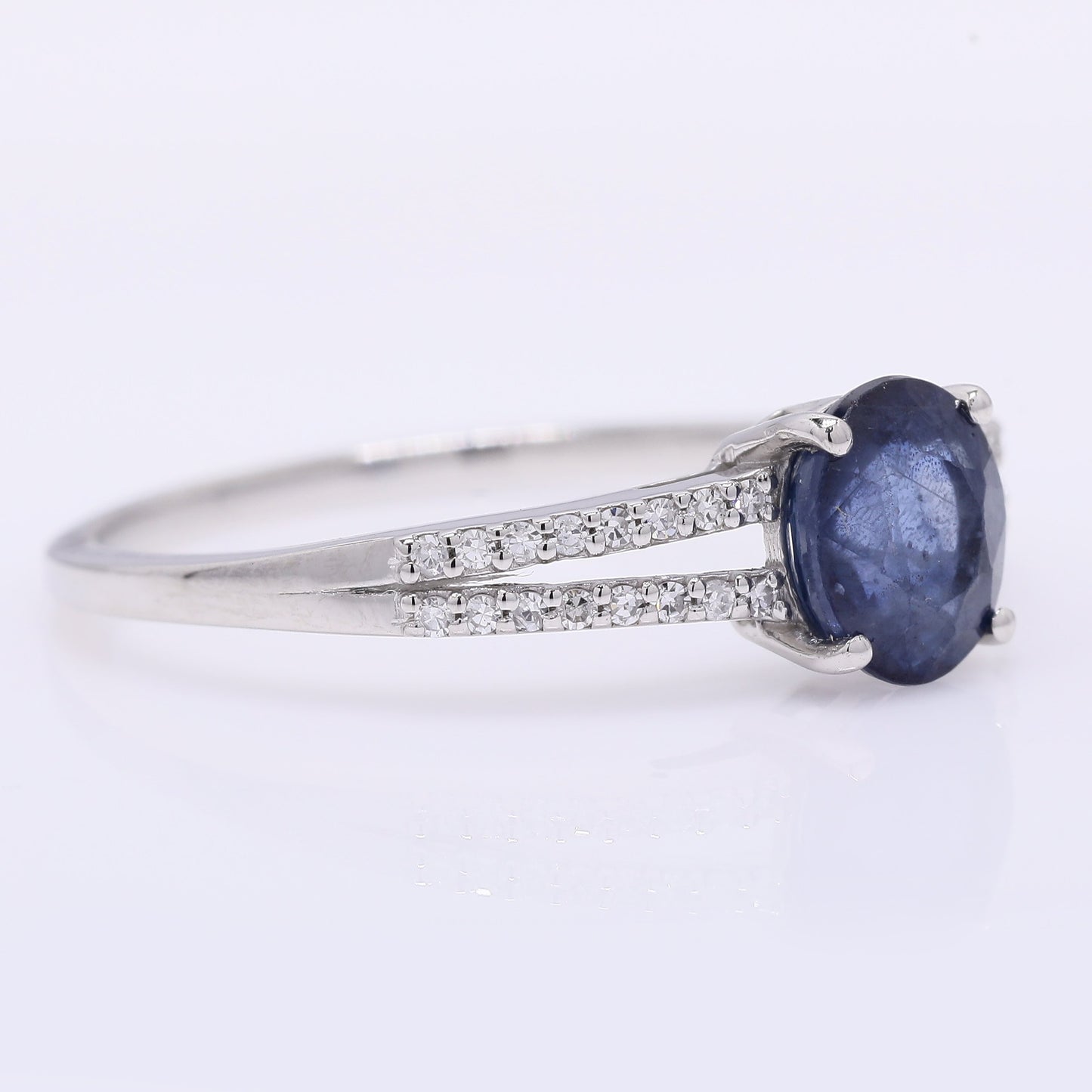 1.34 Ct Oval Mixed Cut Natural Sapphire 950 Platinum Ring