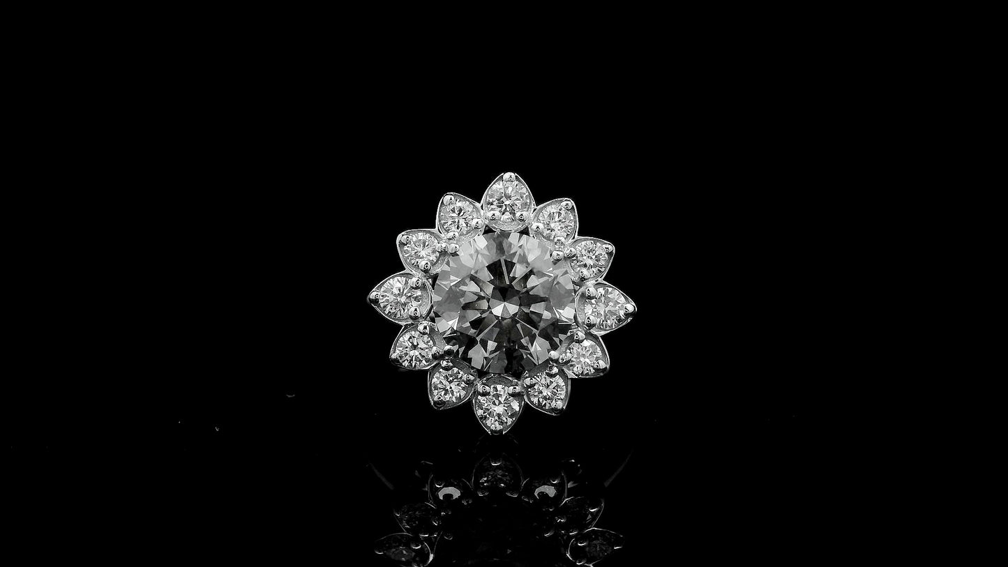 2.65 Carats Lab Grown Diamond 14K Gold Ring