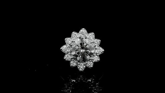 2.65 Carats Lab Grown Diamond 14K Gold Ring