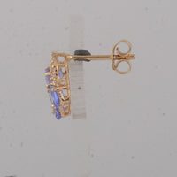 2.25 Ct Pear Tanzanite 14K Gold Earrings