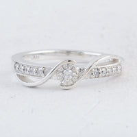 0.30 Ct Round Cubic Zirconia 925 Sterling Silver Ring
