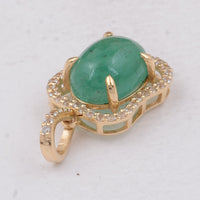 2.44 Ct Oval Emerald 9K Gold Pendant