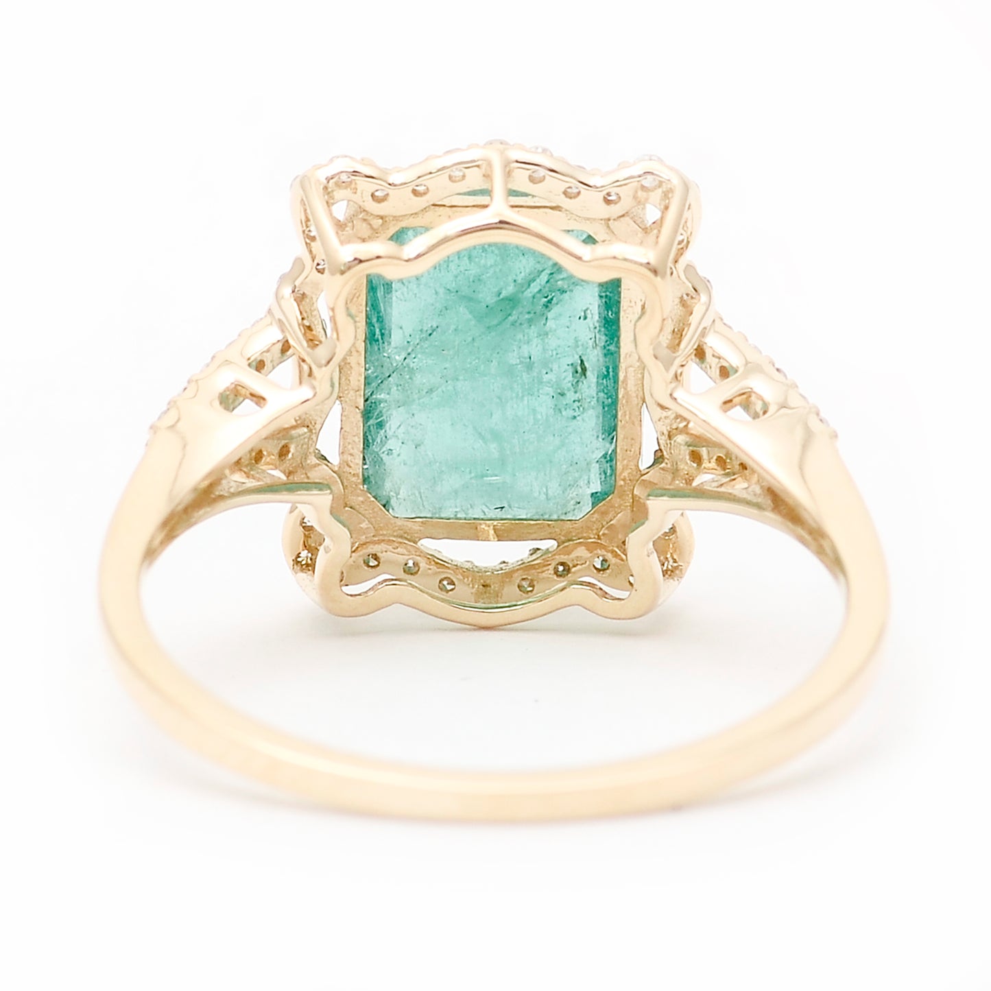 2.78 Ct Octagon Natural Emerald 14K Gold Ring