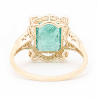 2.78 Ct Octagon Natural Emerald 14K Gold Ring