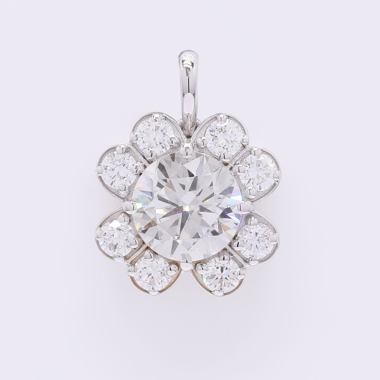 2.09 Carats Lab Grown Diamond 14K Gold Pendant