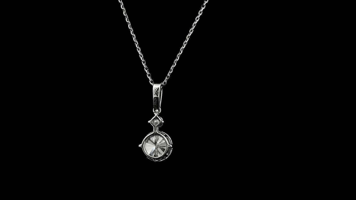 1.14 Ct Round Lab Grown Diamond 14K Gold Pendant