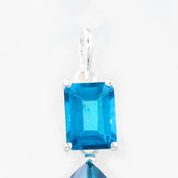 15.04 Ct Pear Pariba Topaz, 925 Sterling Silver Pendant