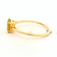 0.92 Ct Oval Yellow Diamond 14K Gold Ring
