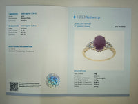 3.44 Ct Oval Natural Ruby 14K Gold Ring