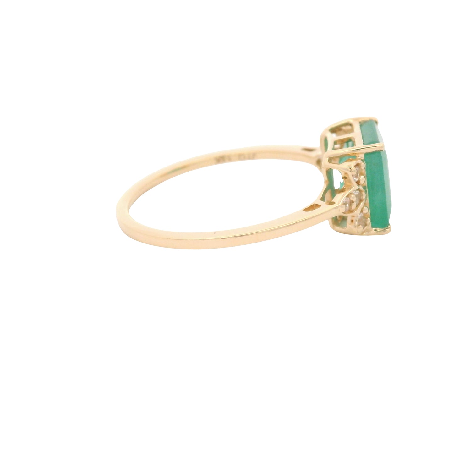 2.03 Ct Octagon Emerald 14K Gold Ring