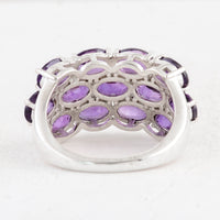 5.43 Ct Oval Amethyst 925 Sterling Silver Ring