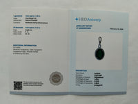 2.40 Ct Oval Mixed Cut Natural Emerald 950 Platinum Pendant