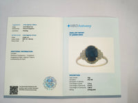 2.94 Ct Oval Natural Sapphire 14K Gold Ring
