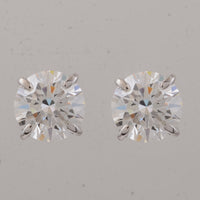 4.06 Carats Lab Grown Diamond 14K Gold Earrings