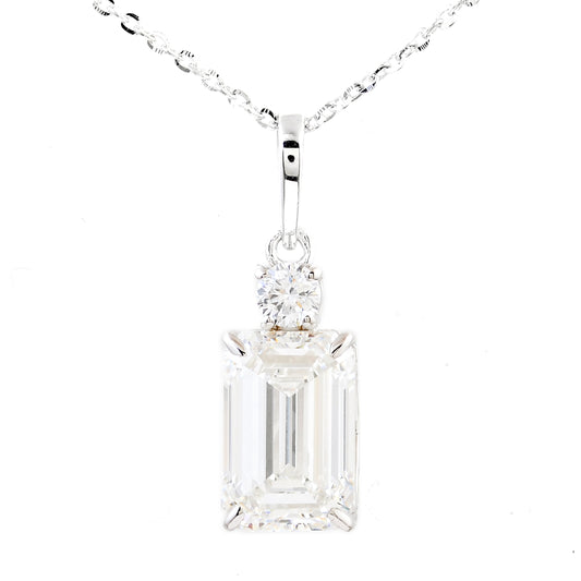 2.75 Carats Lab Grown Diamond 14K Gold Pendant