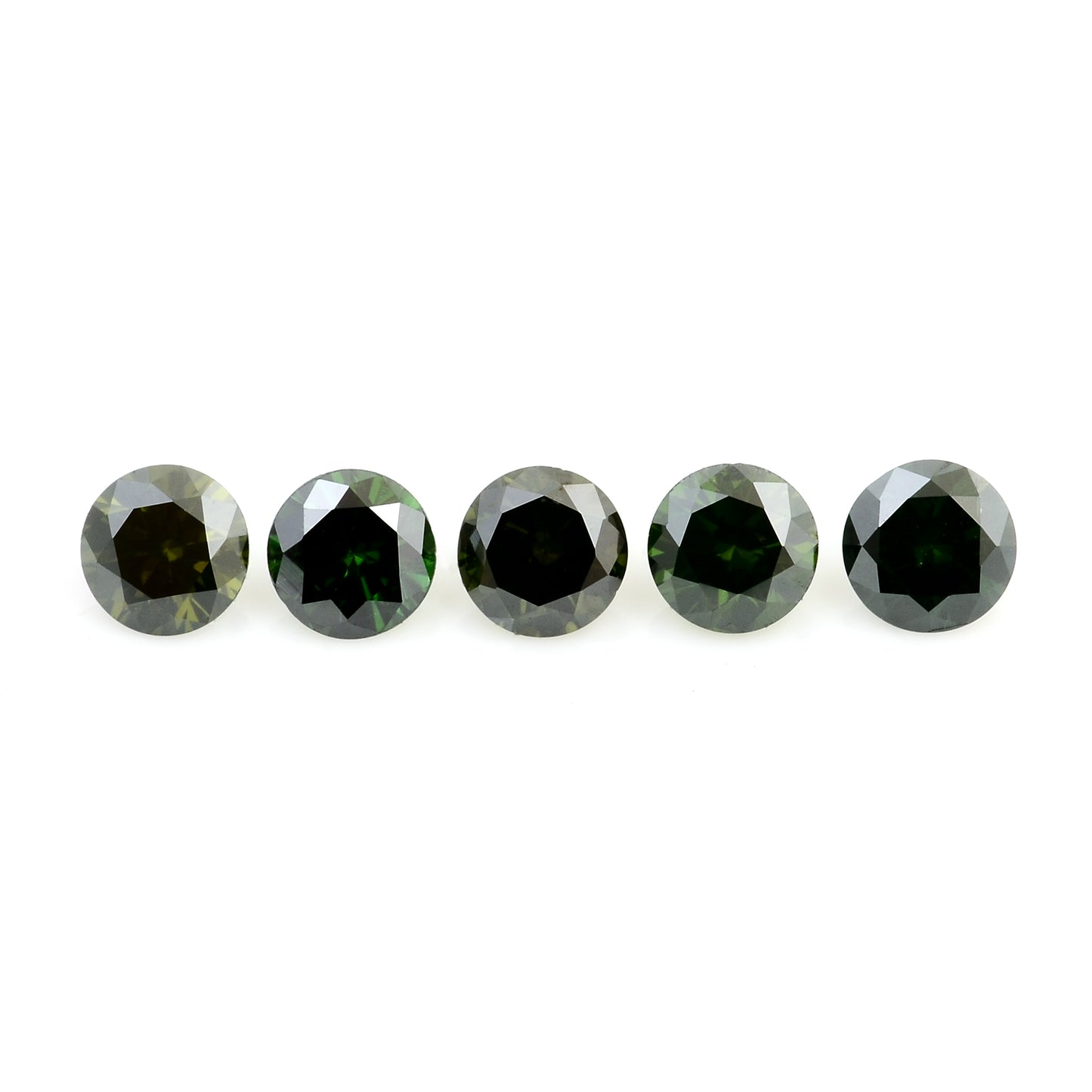 0.65 Green Diamond Round Loose Gemstone