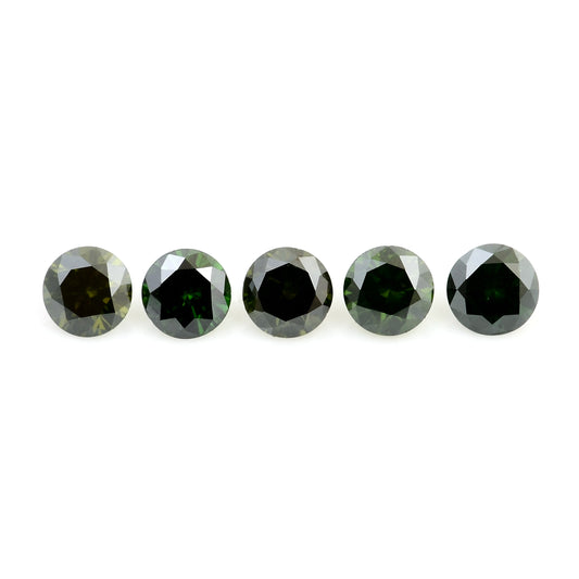 0.65 Green Diamond Round Loose Gemstone