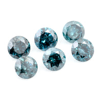 1.00 Blue Diamond Round Loose Gemstone