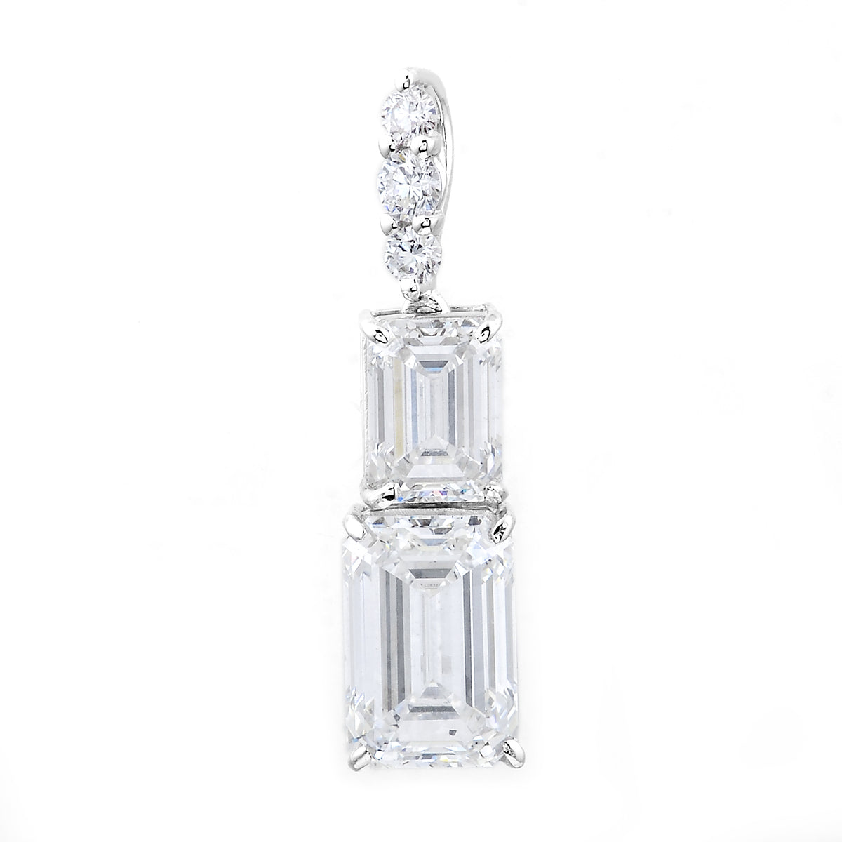 3.25 Ct Octagon Lab Grown Diamond 14K Gold Pendant