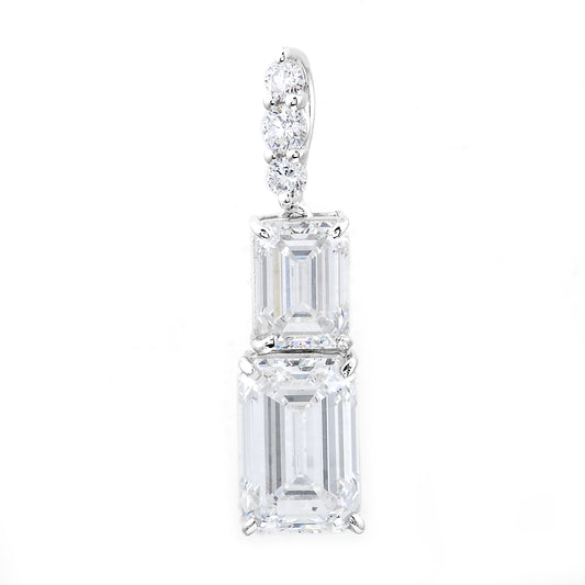 3.25 Ct Octagon Lab Grown Diamond 14K Gold Pendant