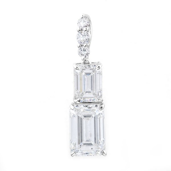 3.25 Ct Octagon Lab Grown Diamond 14K Gold Pendant