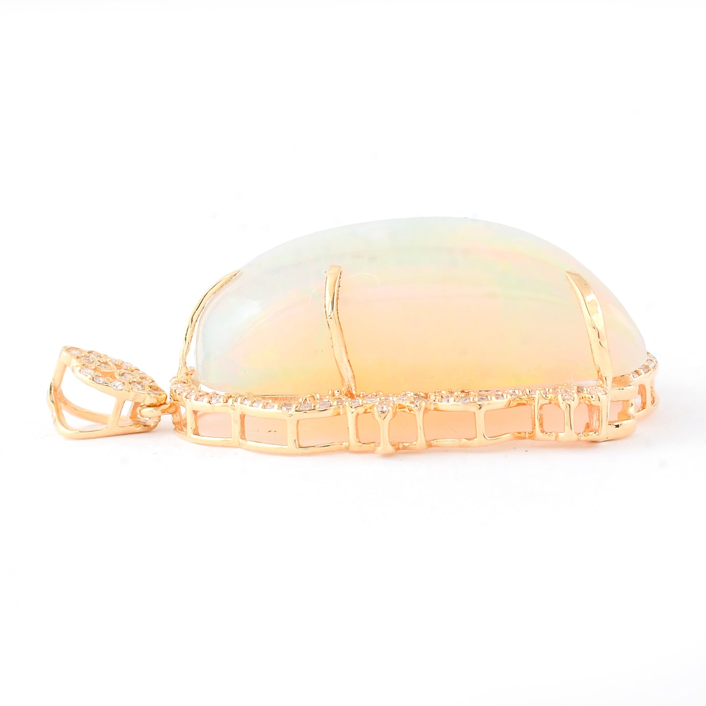 19.78 Ct Fancy Natural Opal 14K Gold Pendant