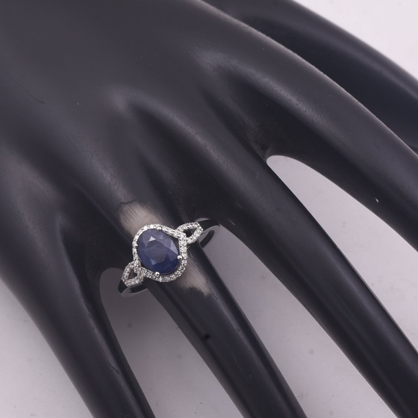 2.28 Ct Oval Mixed Cut Natural Sapphire 950 Platinum Ring