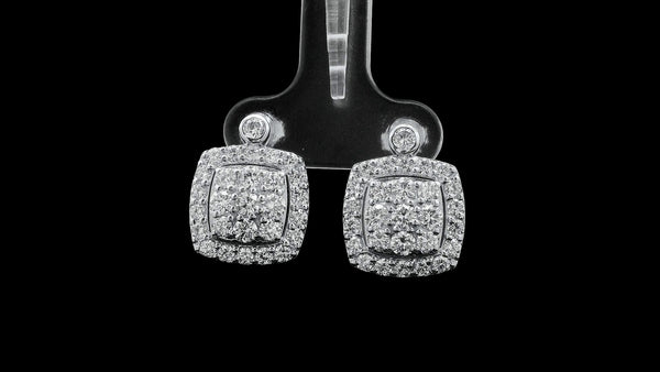 2.09 Carats Lab Grown Diamond 14K Gold Earrings