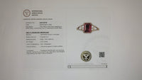 3.79 Ct Emerald Cut Lab Grown Ruby 14K Gold Ring