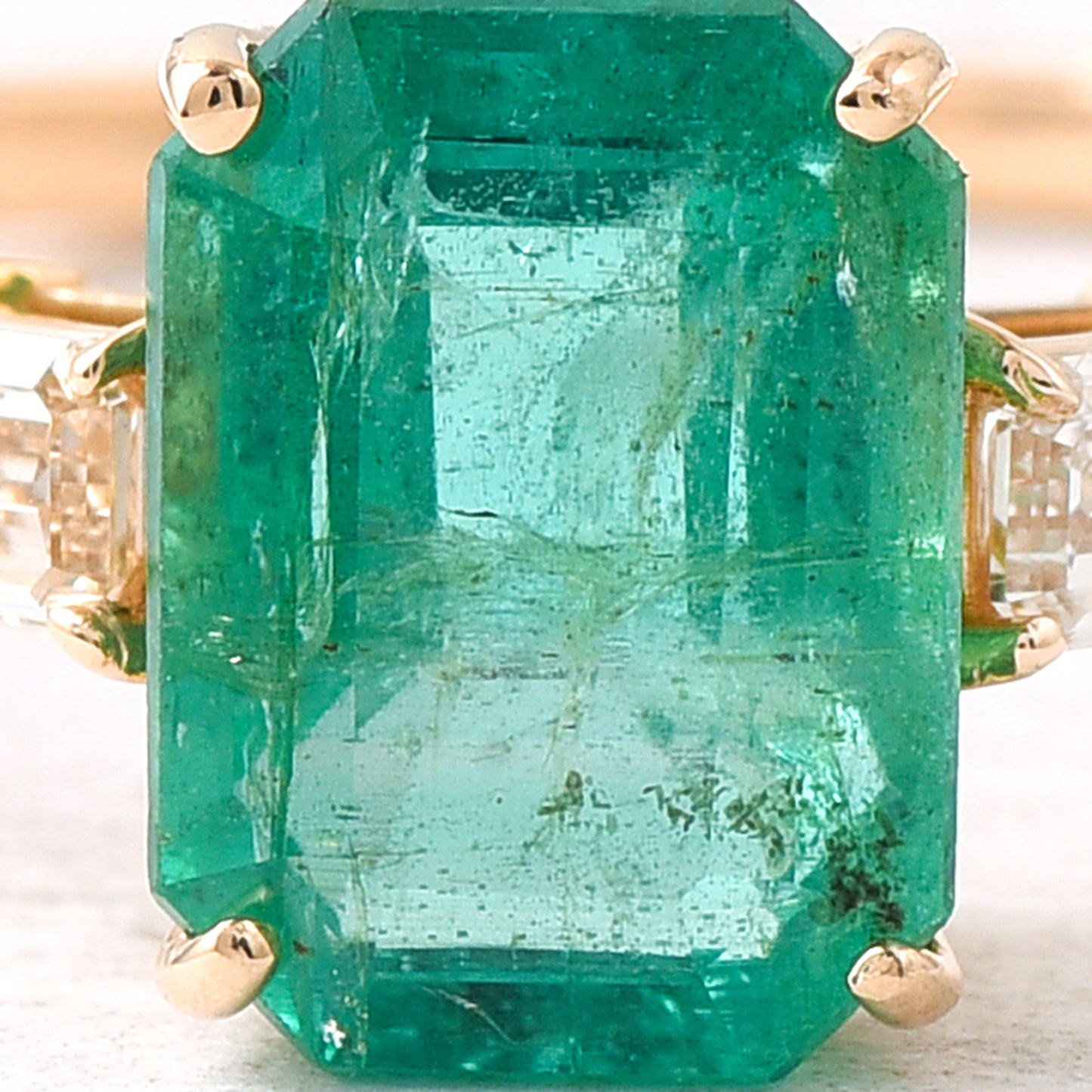 1.55 Ct Octagon Emerald 14K Gold Ring