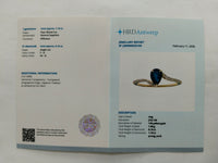 1.20 Ct Pear Mixed Cut Natural Sapphire 14K Gold Ring