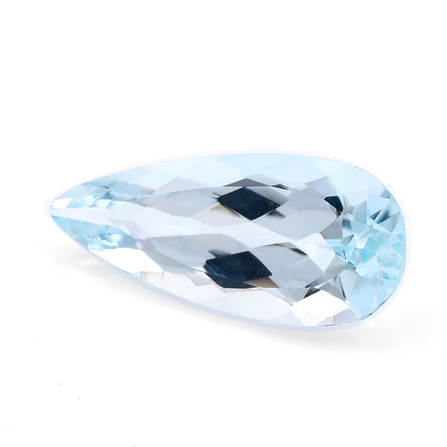 4.56 Natural Beryl Aquamarine Pear Mixed Cut Gemstone