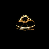 1.52 Ct Cushion Mixed Cut Natural Sapphire 14K Gold Ring
