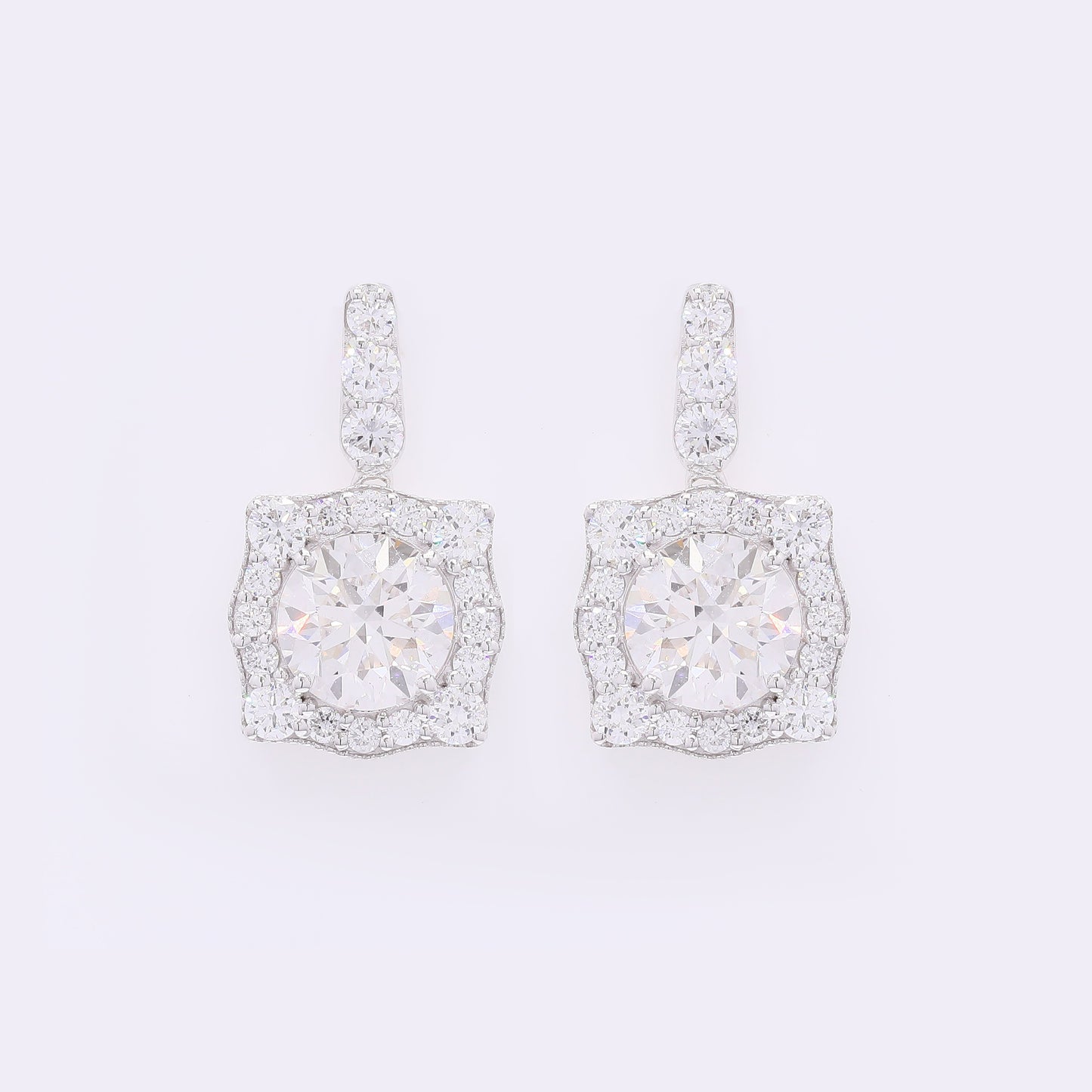 4.18 Carats Lab Grown Diamond 14K Gold Earrings