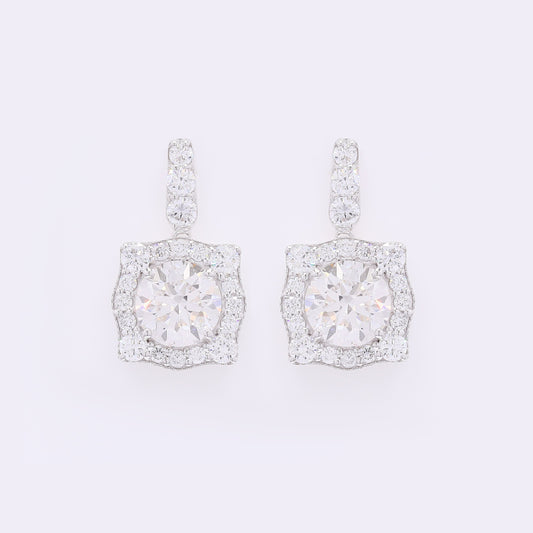 4.18 Carats Lab Grown Diamond 14K Gold Earrings