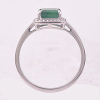 1.69 Ct Octagon Step Cut Natural Emerald 950 Platinum Ring