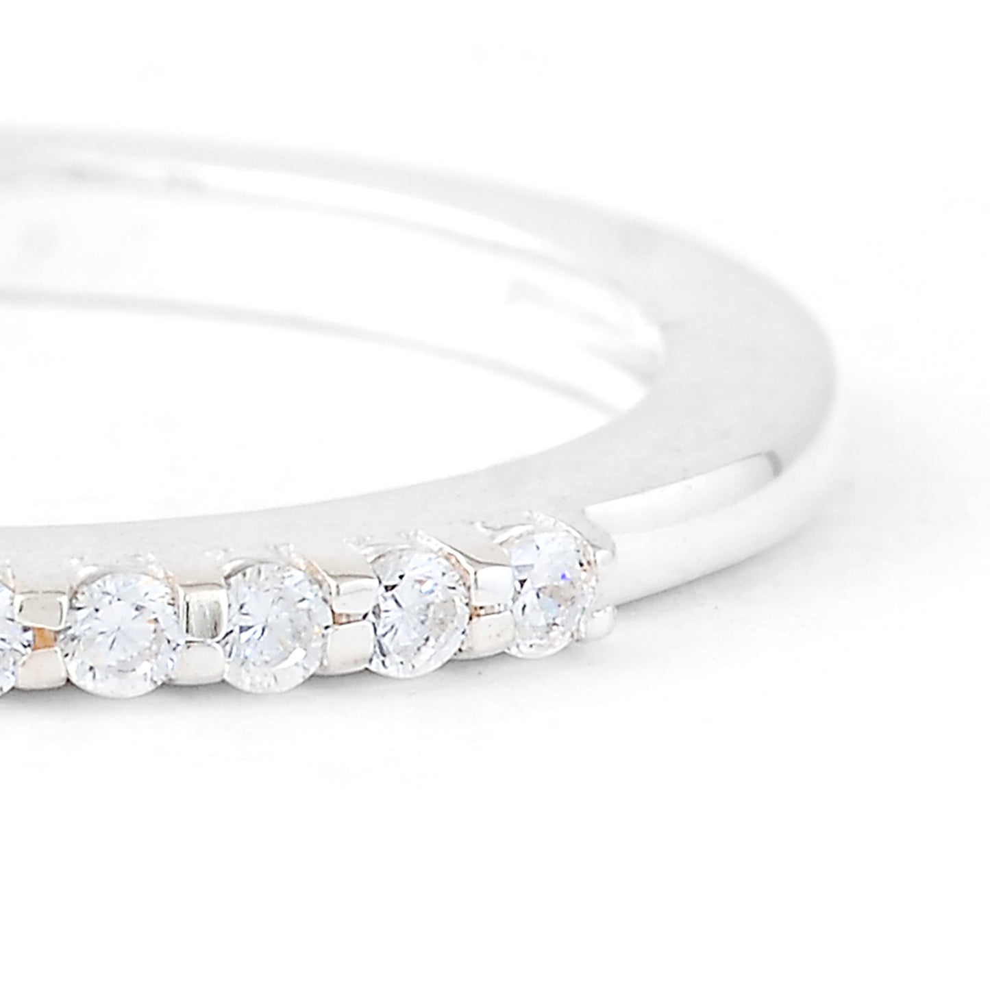 0.31 Ct Round Cubic Zirconia, 925 Sterling Silver Ring