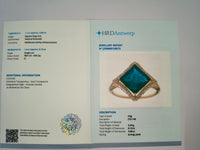 3.19 Ct Square Natural Emerald 14K Gold Ring