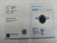 1.79 Ct Oval Mixed Cut Natural Sapphire 950 Platinum Ring